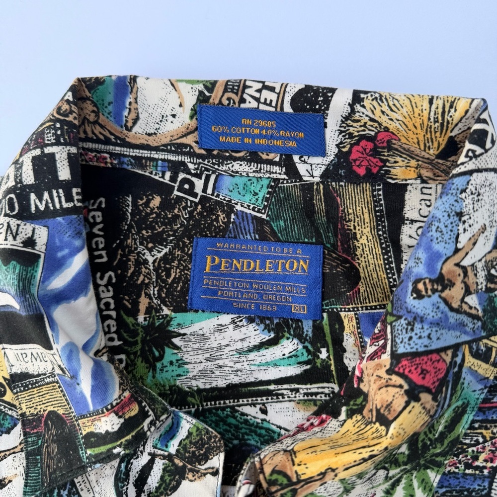 Men’s Pendleton Brand Hawaiian Print Shirt Size XL - Picture 3 of 5